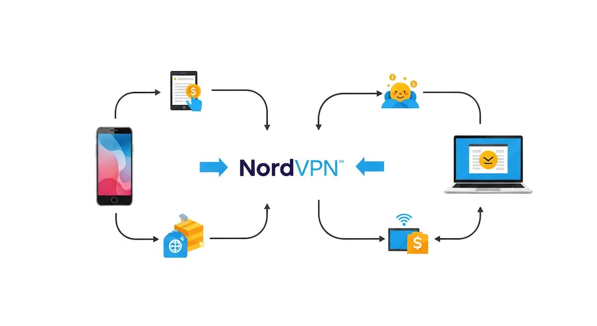 「【図解】NordVPNの設定・使い方を5分で完了!iPhone・PC・キルスイッチ設定まで」のアイキャッチ画像