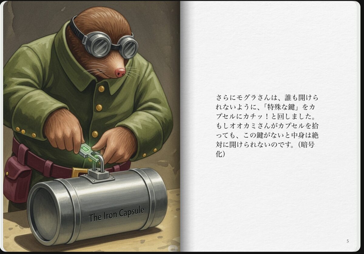 絵本でわかるVPN【うさぎさんの旅と、頼れるガードマン「モグラさん」】ページ5