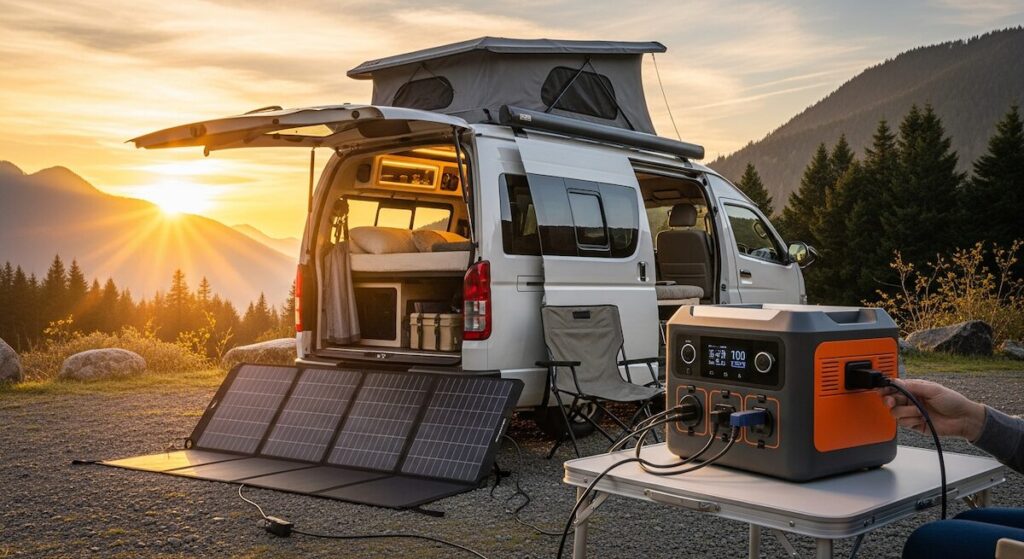車中泊の電源はどうする?ポータブル電源とソーラーの真実と選び方【失敗談あり】のアイキャッチ画像
