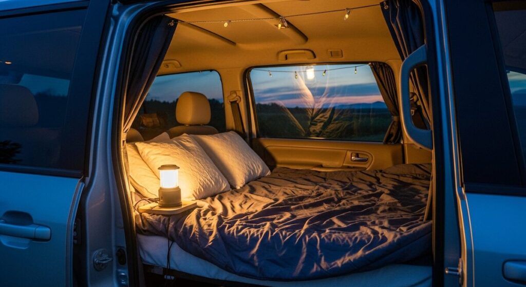 「車中泊は疲れる」を卒業しよう。狭い車内を「快眠ルーム」に変える5つの鉄則【段差・結露・騒音対策】のアイキャッチ画像