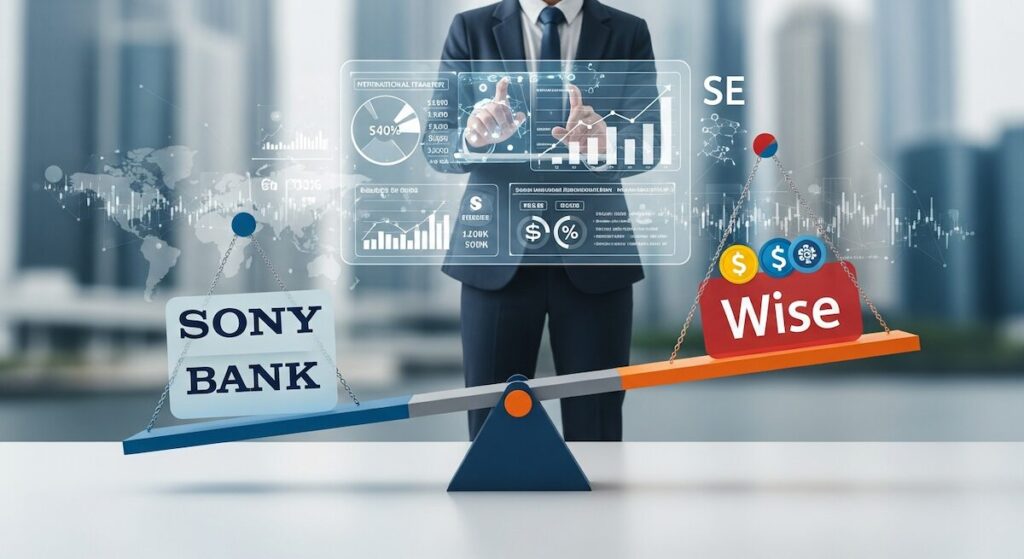 ソニー銀行 vs Wise 徹底比較！手数料・海外送金の損益分岐点をSEが解説のアイキャッチ画像