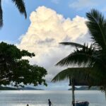 グヌのビーチで見た入道雲